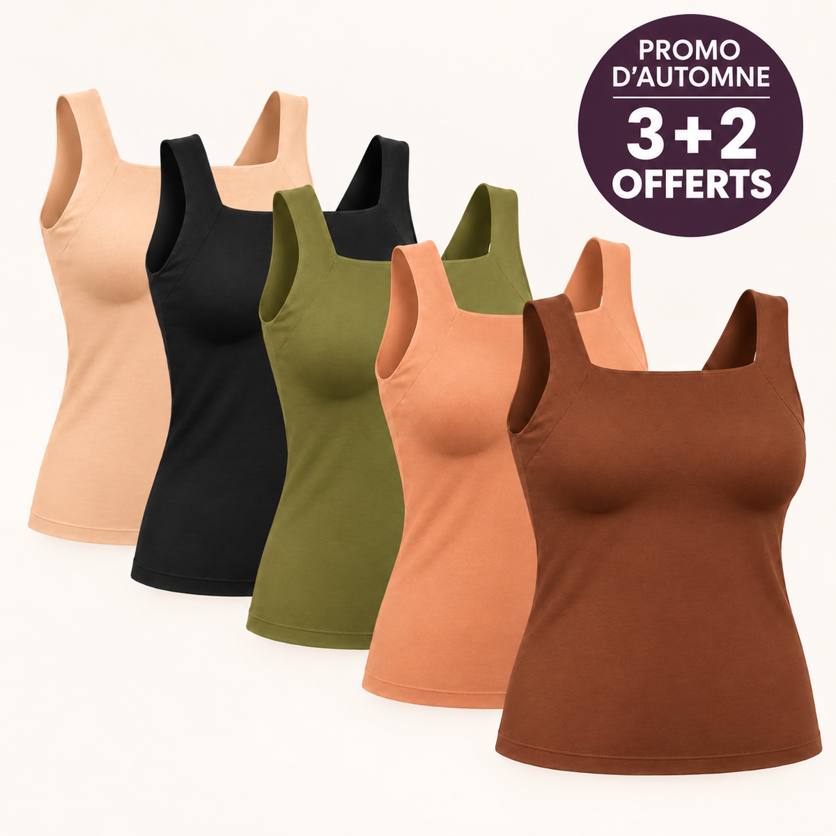 Débardeurs Grace & Easo – 3 + 2 offerts