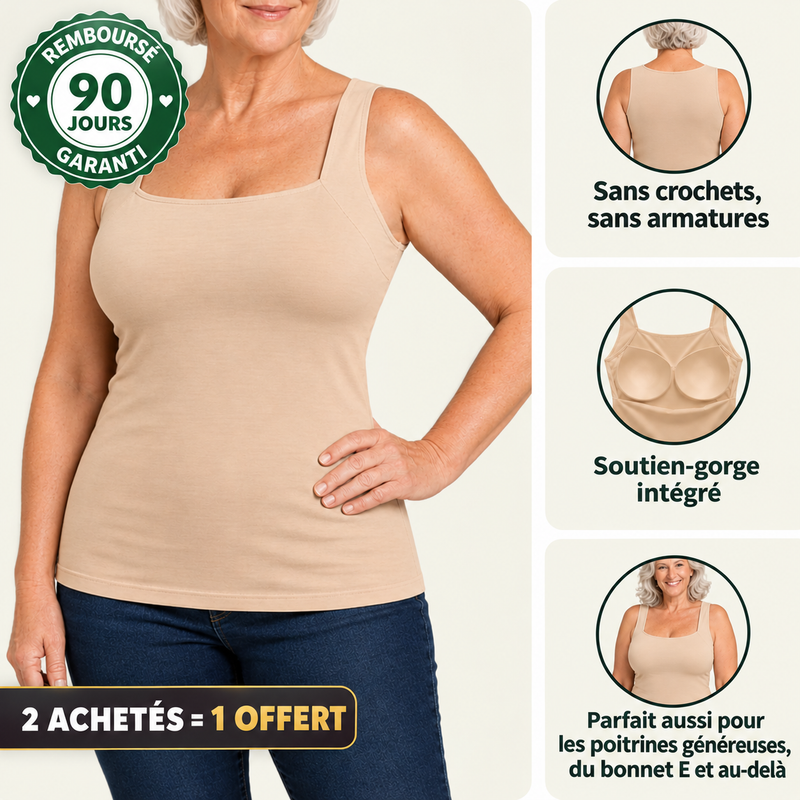Débardeur sculptant à soutien-gorge intégré